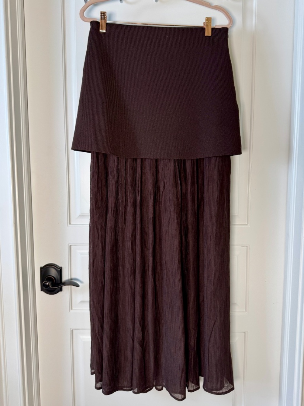 LINE & DOT ESPRESSO RHONE MIX-MEDIA MAXI SKIRT SIZE MEDIUM - NEW WITH TAG - Picture 15 of 17